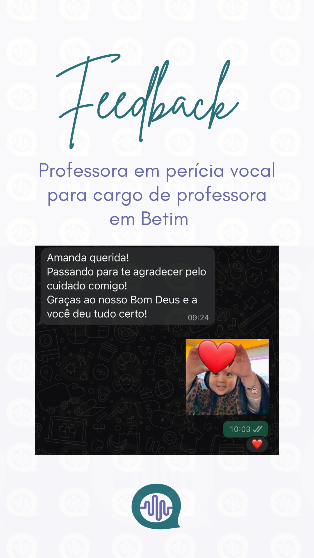 Depoimento de paciente 1 de 9 — avaliação via WhatsApp