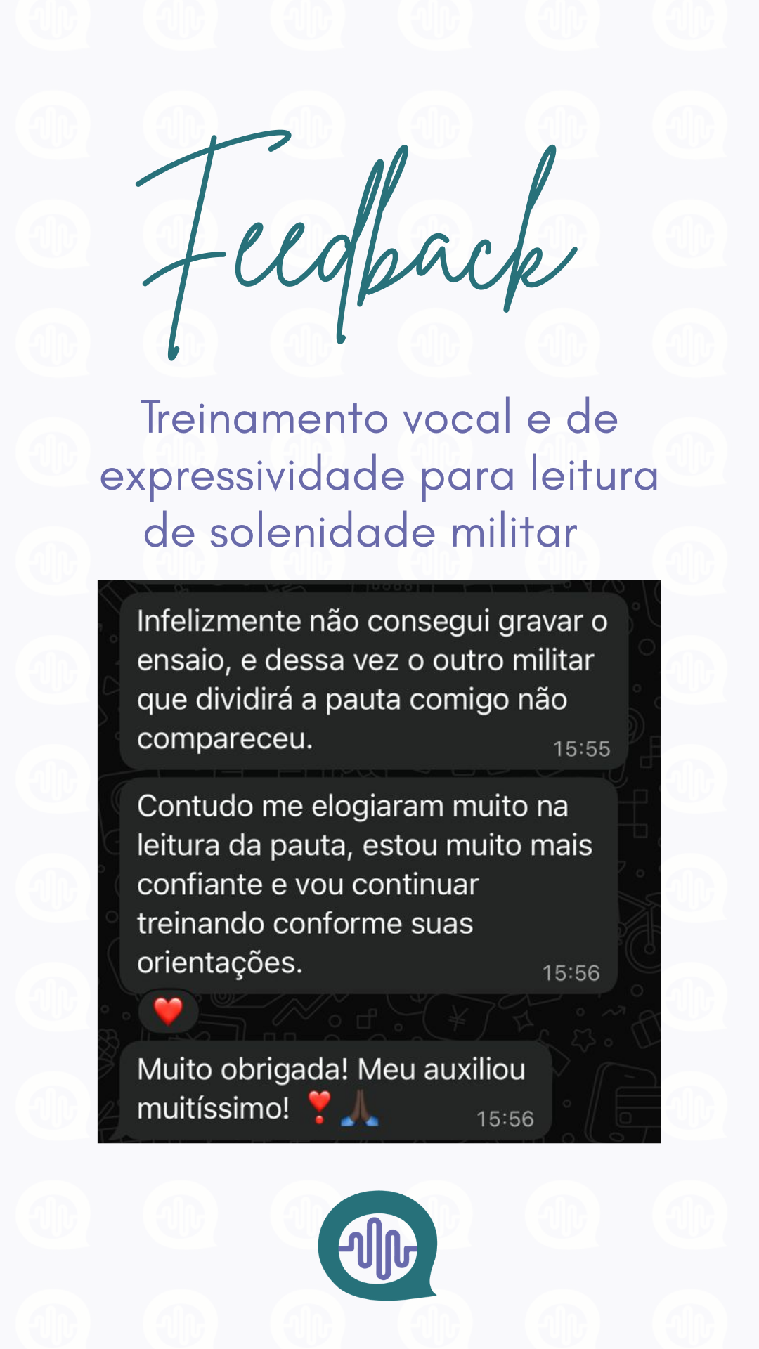 Depoimento de paciente 2 de 9 — avaliação via WhatsApp
