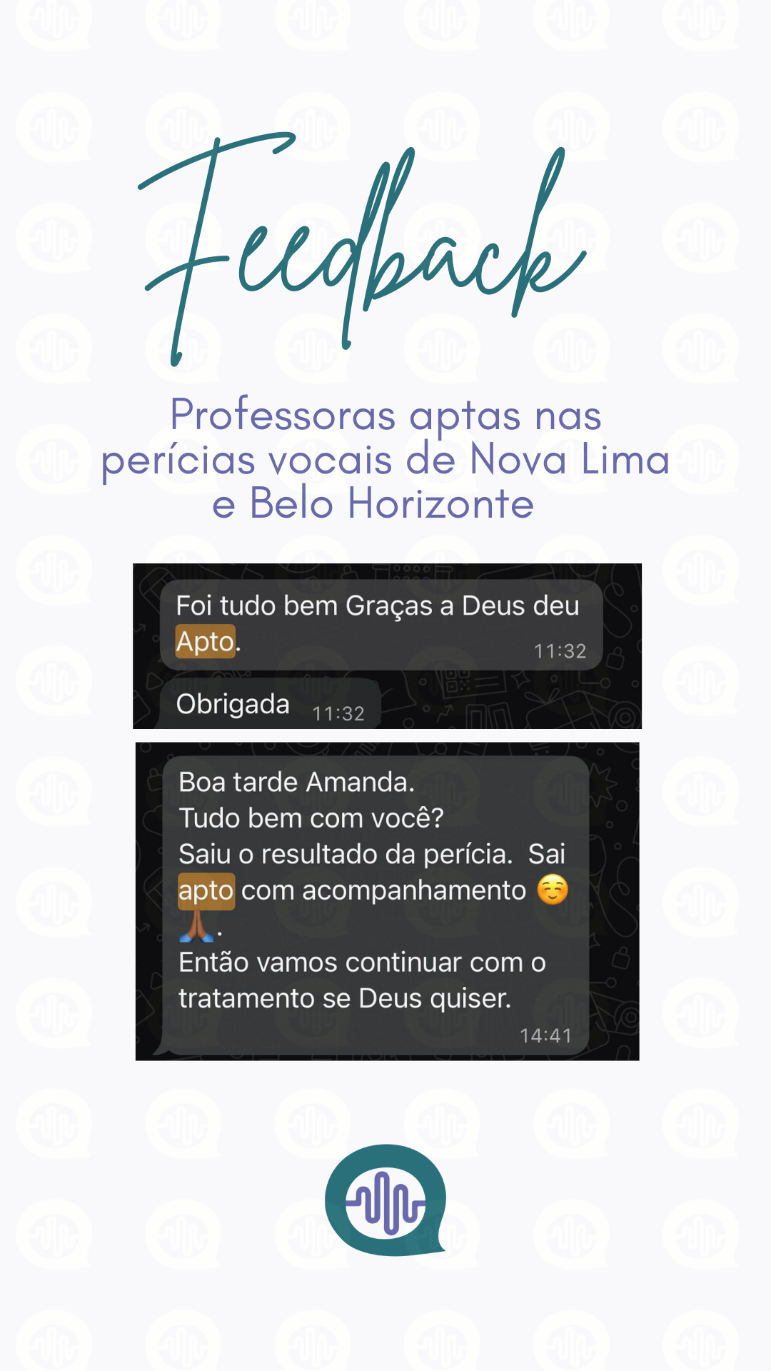Depoimento de paciente 3 de 9 — avaliação via WhatsApp